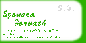 szonora horvath business card